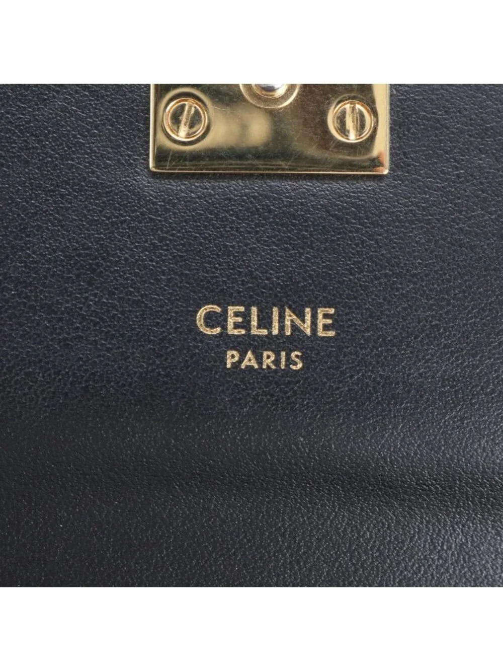 Celine Chain Shoulder Iphonex Cover Case Leather Smartphone Crossbody Black Gold - Picture 9 of 10
